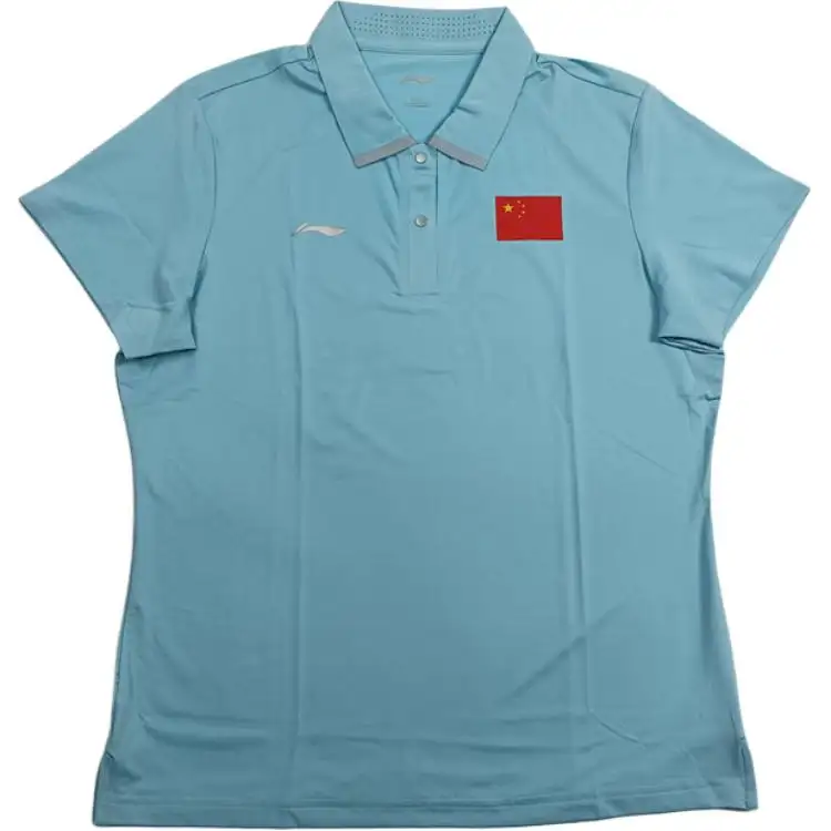 Li Ning Polo Shirt Women's Sky Blue