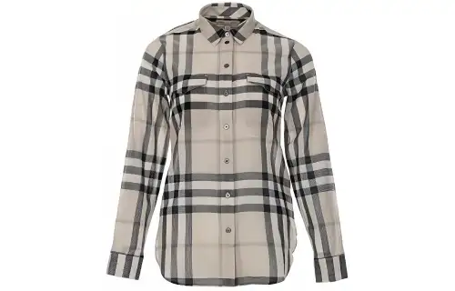 Burberry Shirts Women's Beige Lapel Moderate Other