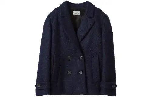 MIU MIU Jackets Women's Blue Lapel Moderate Other