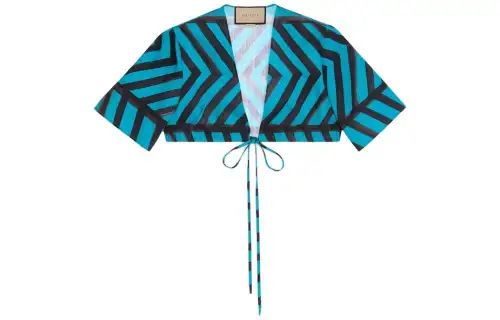 GUCCI Striped Cropped Top