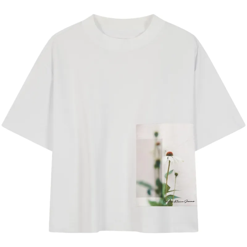 CALVIN KLEIN T Shirt Women's Gift Box Set Included Moon White