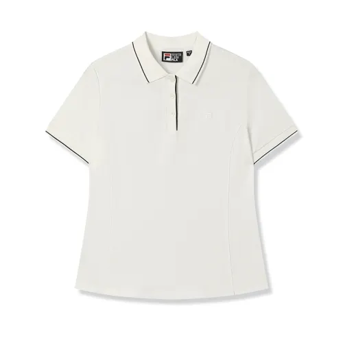FILA WHITE Polo Shirt Women's Cloud White