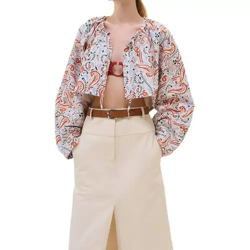 HERMES Shirt Women's Salt White