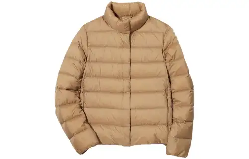 UNIQLO Down Jackets Women's Khaki Stand Collar Moderate Down Jacket