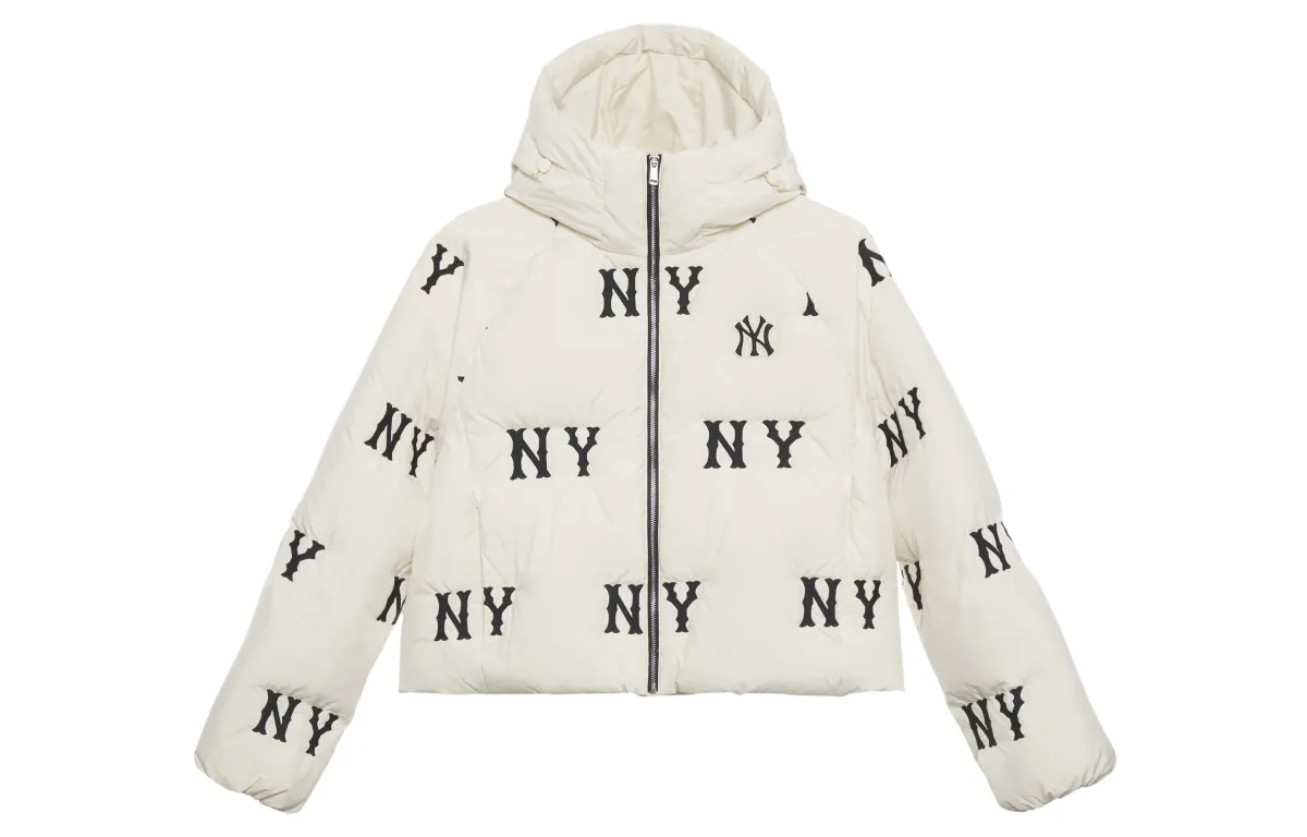MLB New York Yankees FW24 Down Jacket Women's Dark Cream