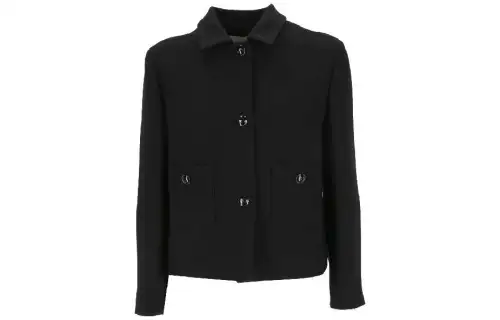 DIOR Jackets Women's Black Square Collar Moderate Other