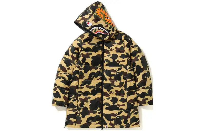 A BATHING APE Bape Down Jackets Women's Hooded Moderate Down Jacket