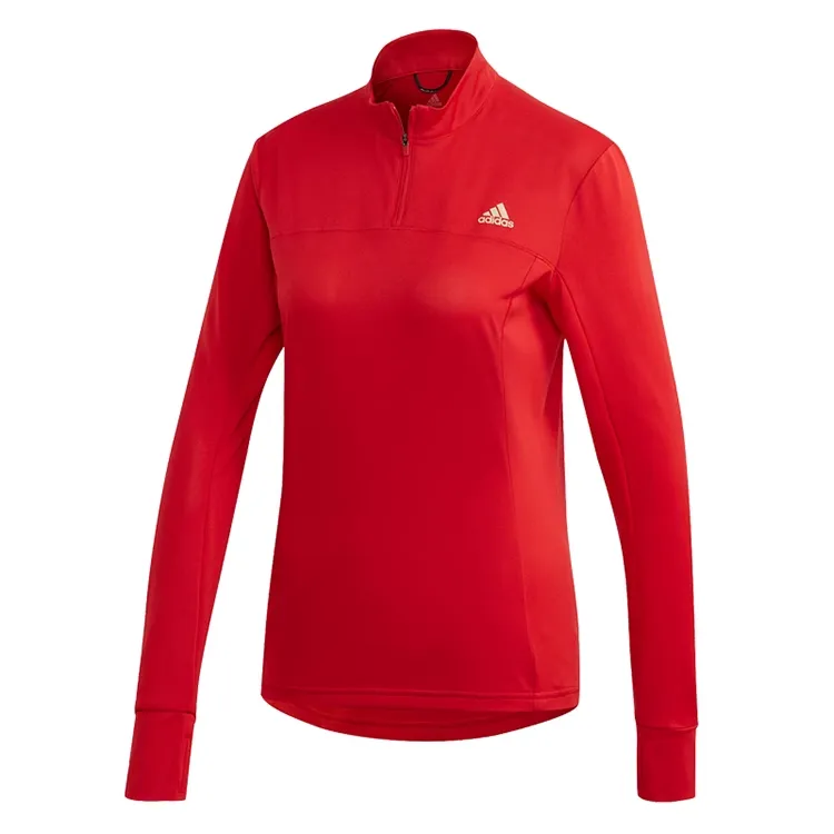 Adidas T-Shirts Women's Red Stand Collar Moderate