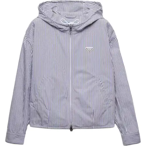 PRADA SS25 Spring Summer Women's Apparel Collection Jackets & Coats Women's Blue White