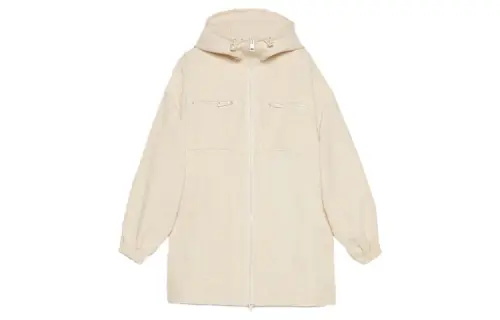 GUCCI Jackets Women's Beige Hooded Moderate Other