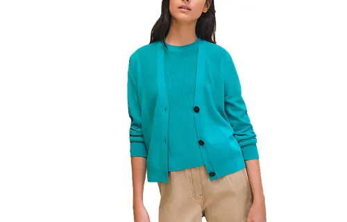 HERMES Knitwear Women's Sapphire Green