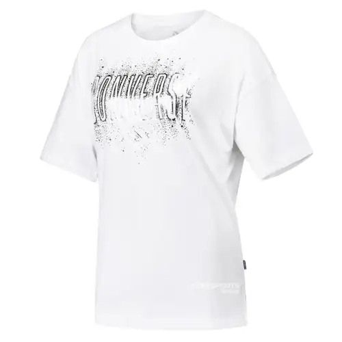 Converse Drop Shoulder Sleeve T Shirt Women's White
