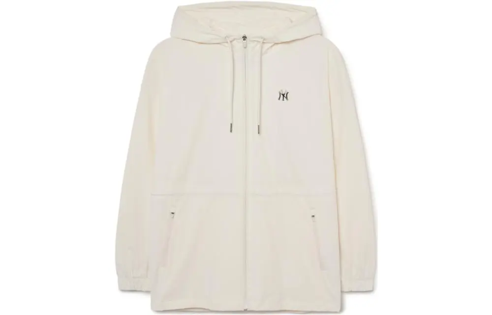 MLB Jackets Women's Cream White Hooded (Non-detachable) Moderate