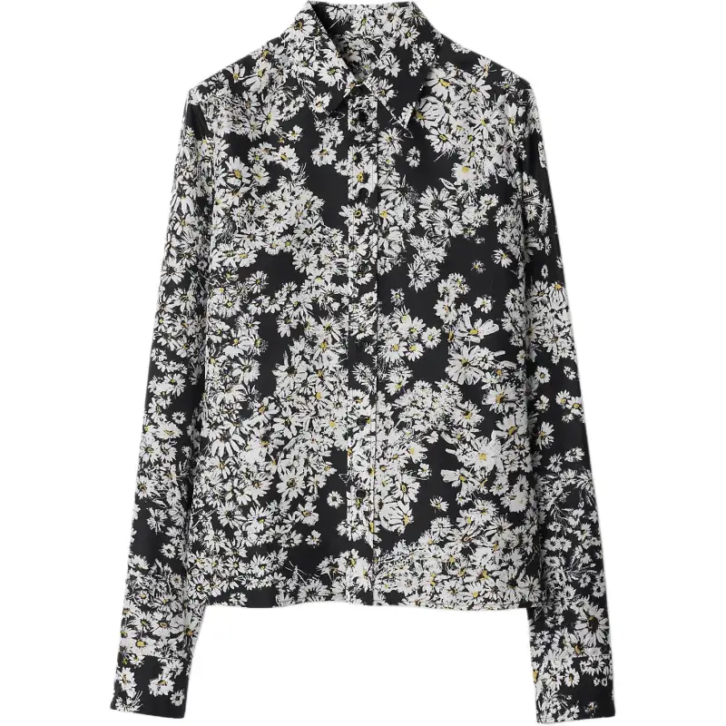 Burberry Shirts Women's Black Lapel Moderate Other