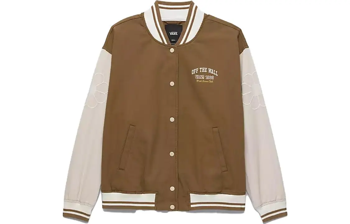 Vans Jackets Women's Brown Baseball Collar Moderate