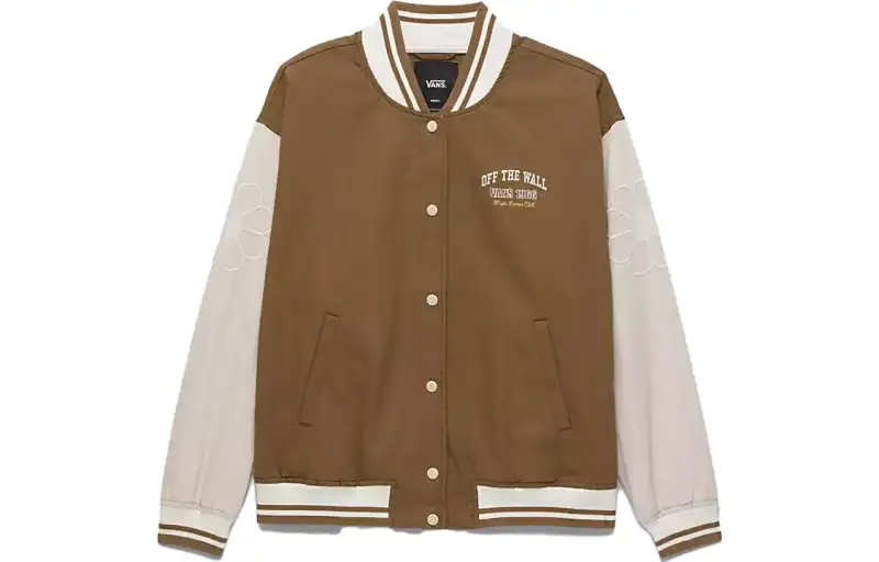 Vans Jackets Women's Brown Baseball Collar Moderate Pilot