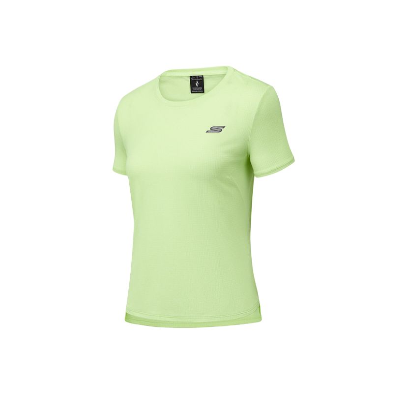 Skechers GODRI SS25 T Shirt Women’s Gray Green 013E