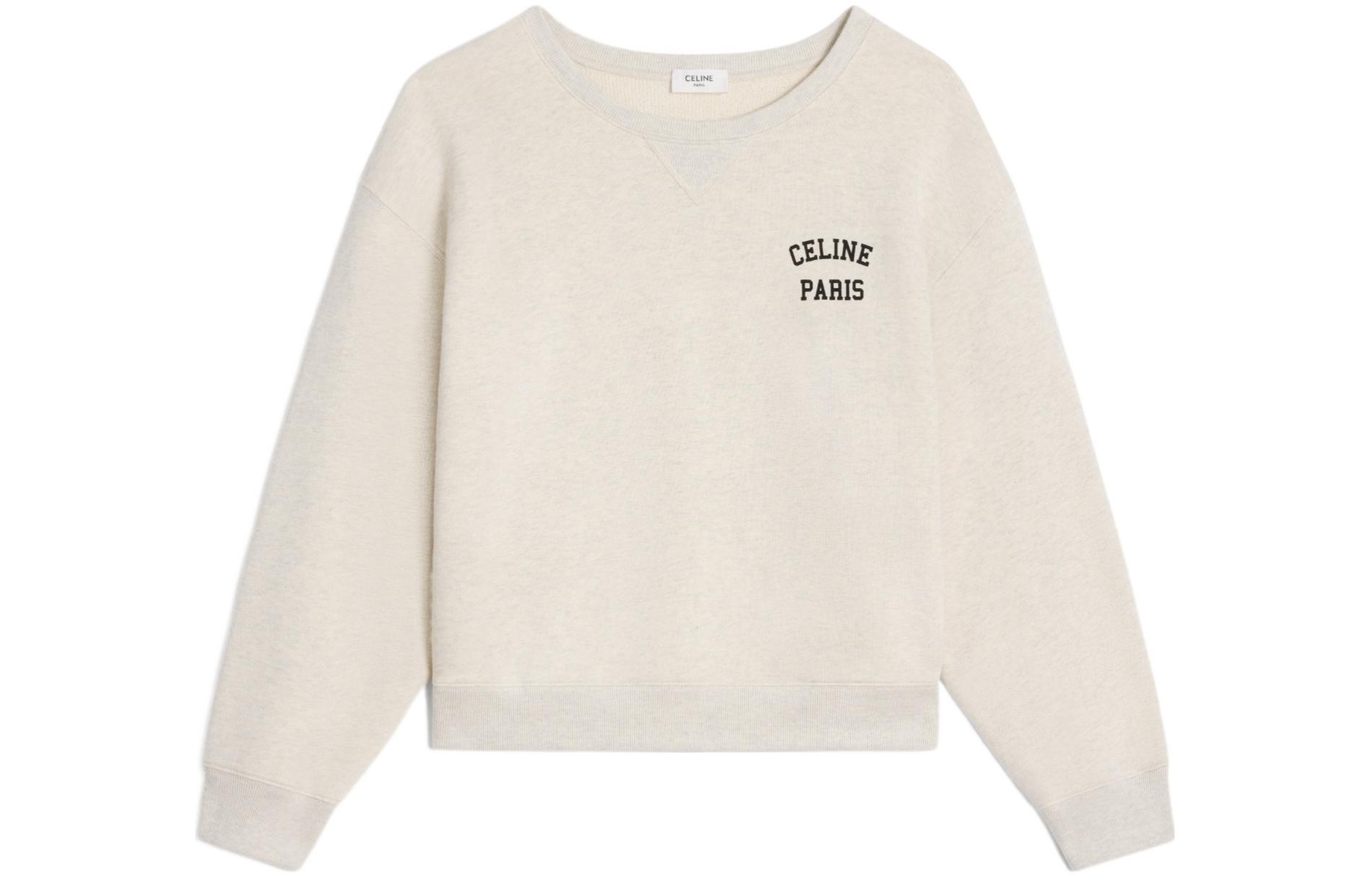 CELINE Paris Loose Sweatshirt In Cotton Fleece