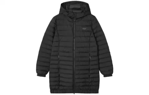 Skechers Colorful Down Jackets Women's Carbon Black/0018 Hooded Moderate Other