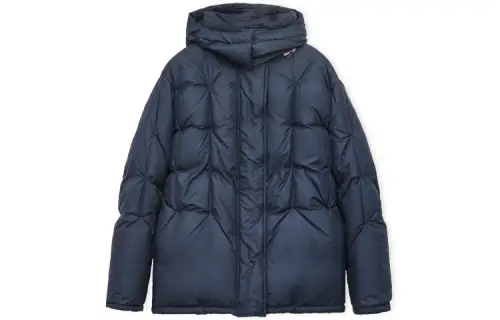 LOEWE Down Jackets Women's Marine Blue Hooded Thickened Other