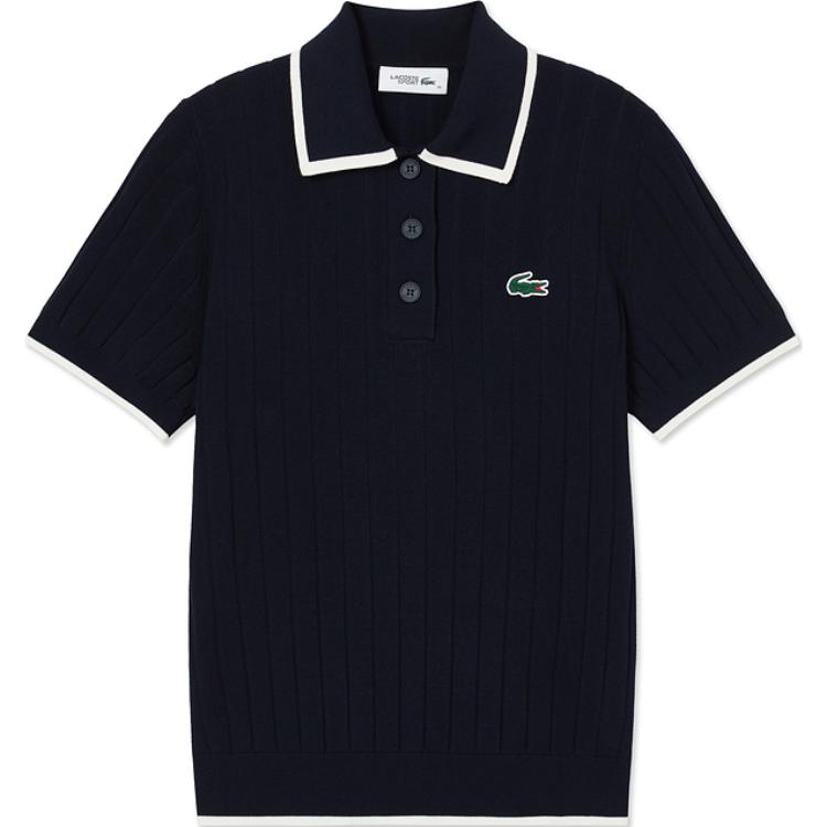 Женское поло LACOSTE LACOSTE Polo / (темно-синее с белым)