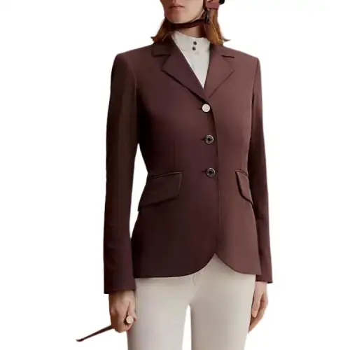 HERMES Jackets & Coats Women's Dark Brown