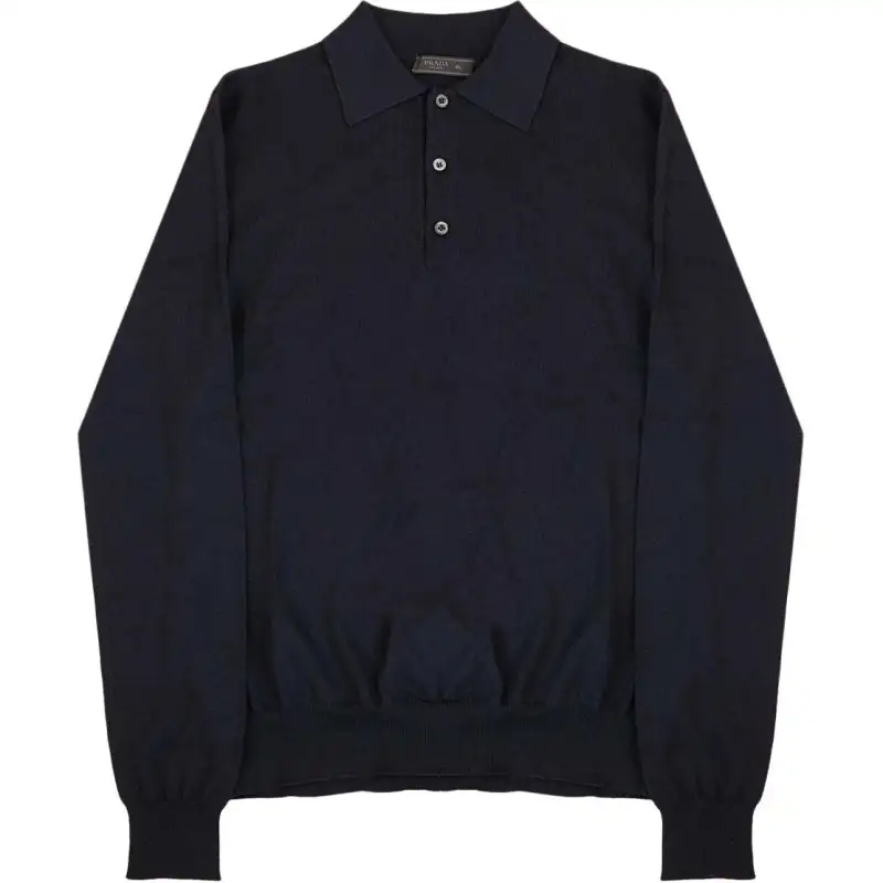 PRADA Polo Shirt Unisex Marine Blue