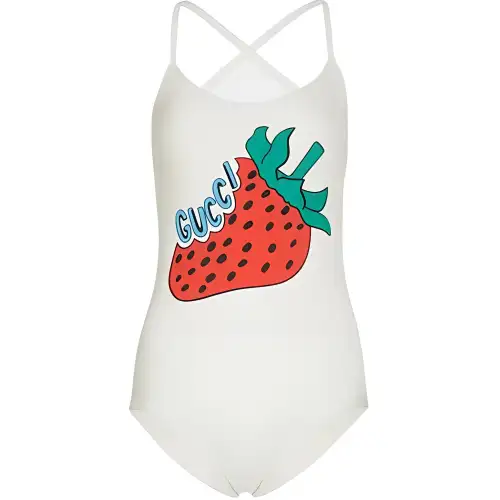 GUCCI Bodysuits Women's White Crew Neck