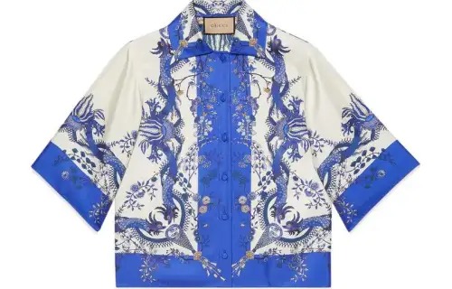 GUCCI Chinese New Year SS24 Shirt Women's Blue