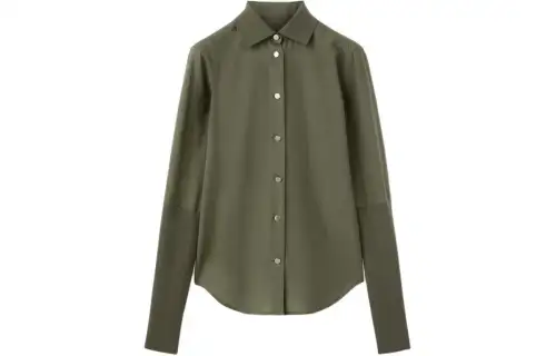 Loro Piana Shirt Women's Fried Tea Green