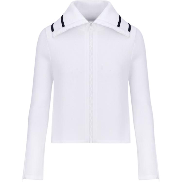 Женская куртка Dior Striped Zip Jacket (белая)