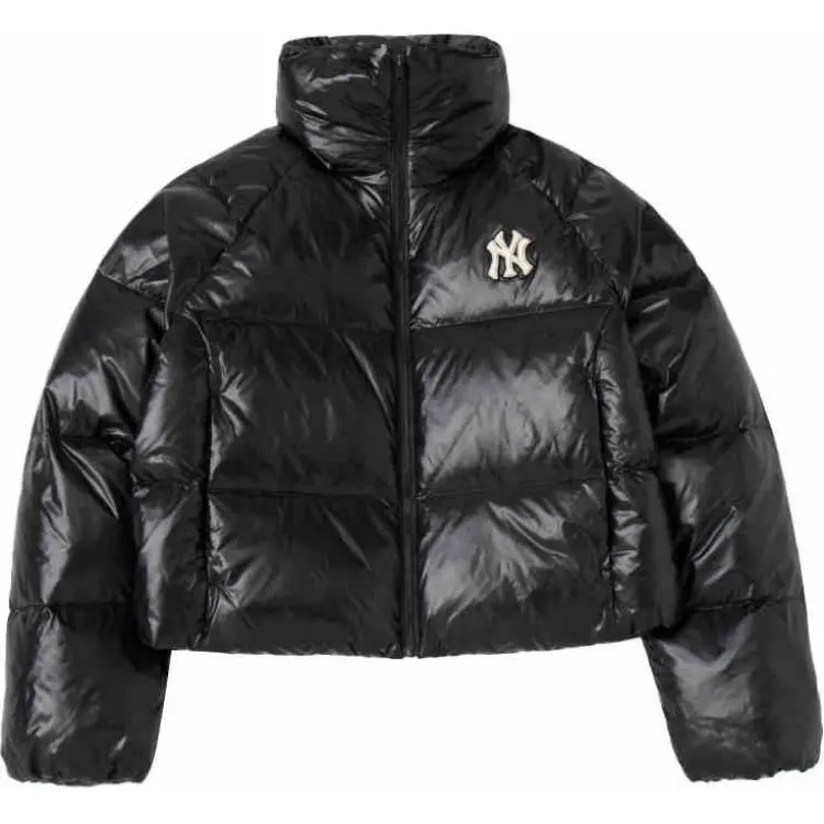 MLB Down Jackets Women's Black Stand Collar Moderate Puffer Jacket