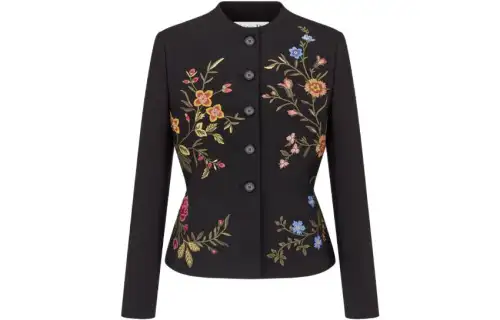 DIOR Jackets Women's Black Crew Neck Moderate Other
