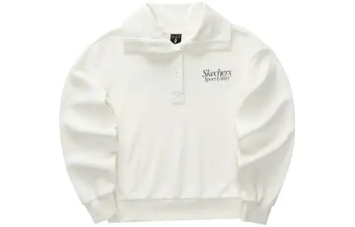 Skechers Colorful Sweatshirt Women's Marshmallow White