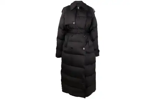 Vetements Down Jackets Women's Black Lapel Moderate Quilted Down Jacket