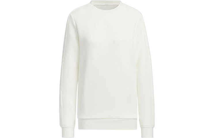adidas W Pm Crew Knit Pullover Long-Sleeve Sweatshirt White
