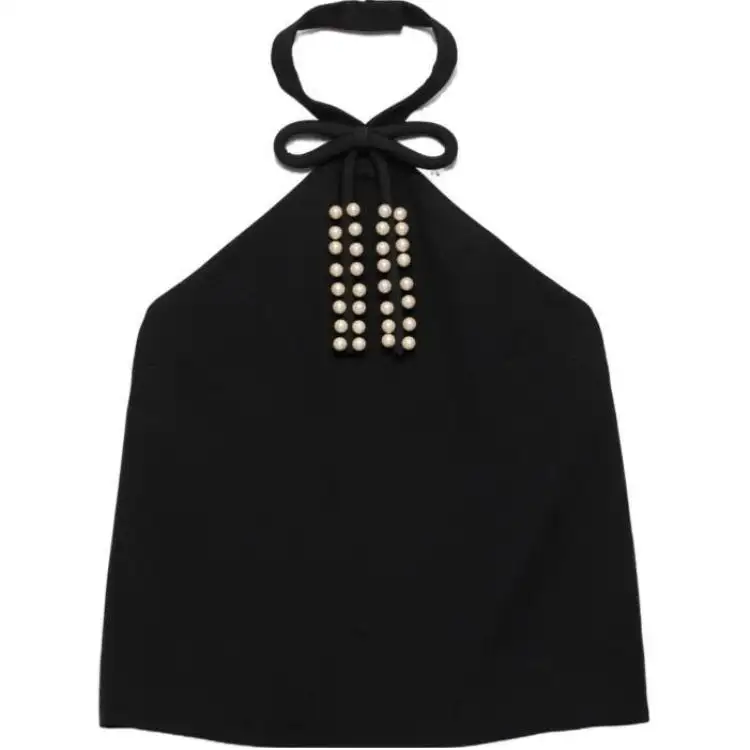 PRADA Embroidered Cady Top Camisole Women's Black