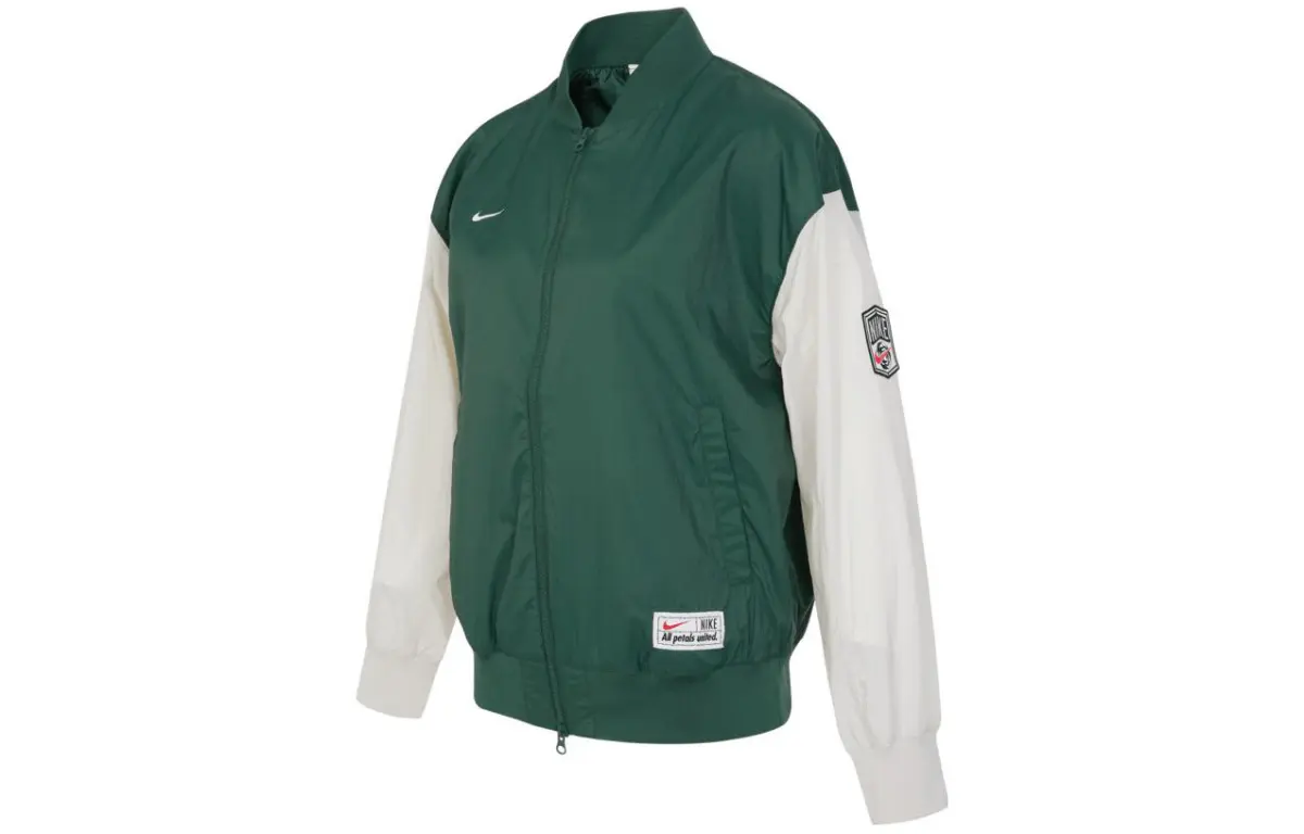Nike Jackets Women's Green Stand Collar Moderate Other