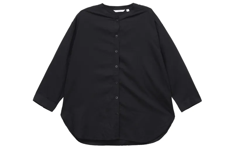 UNIQLO Shirts Women's Black Stand Collar Moderate Other