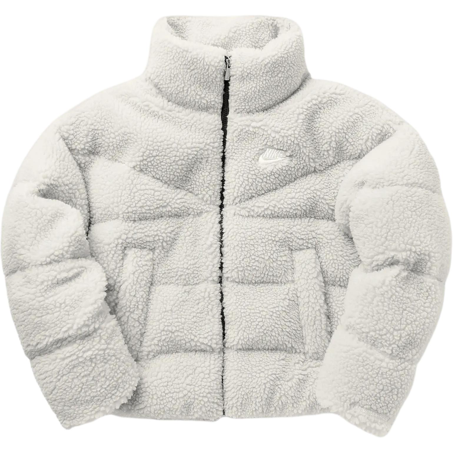 Nike Down Jackets Women's Light Bone Stand Collar Moderate Chanel Inspired Down Jacket