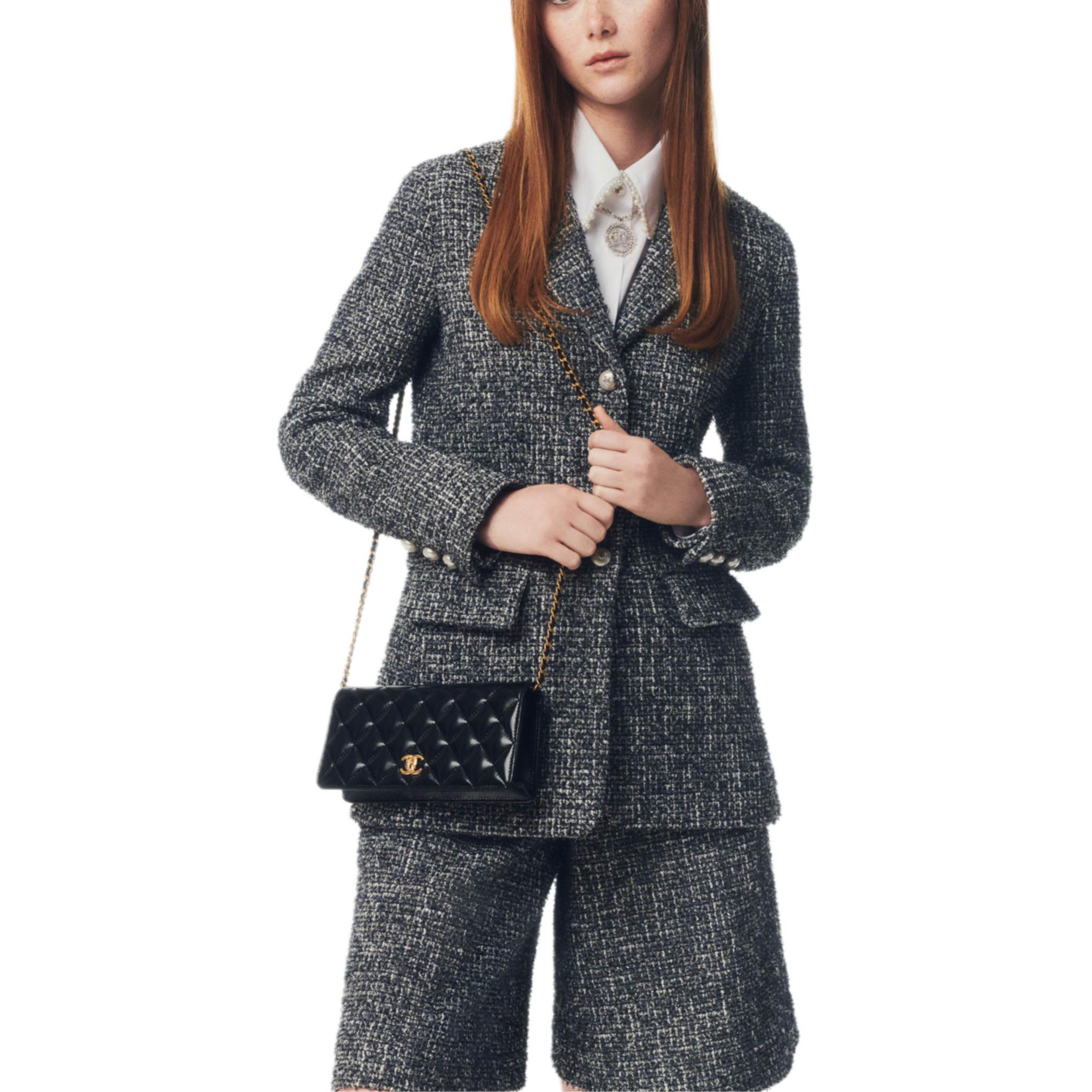 CHANEL 25P Jackets & Coats Women's Dark Gray White