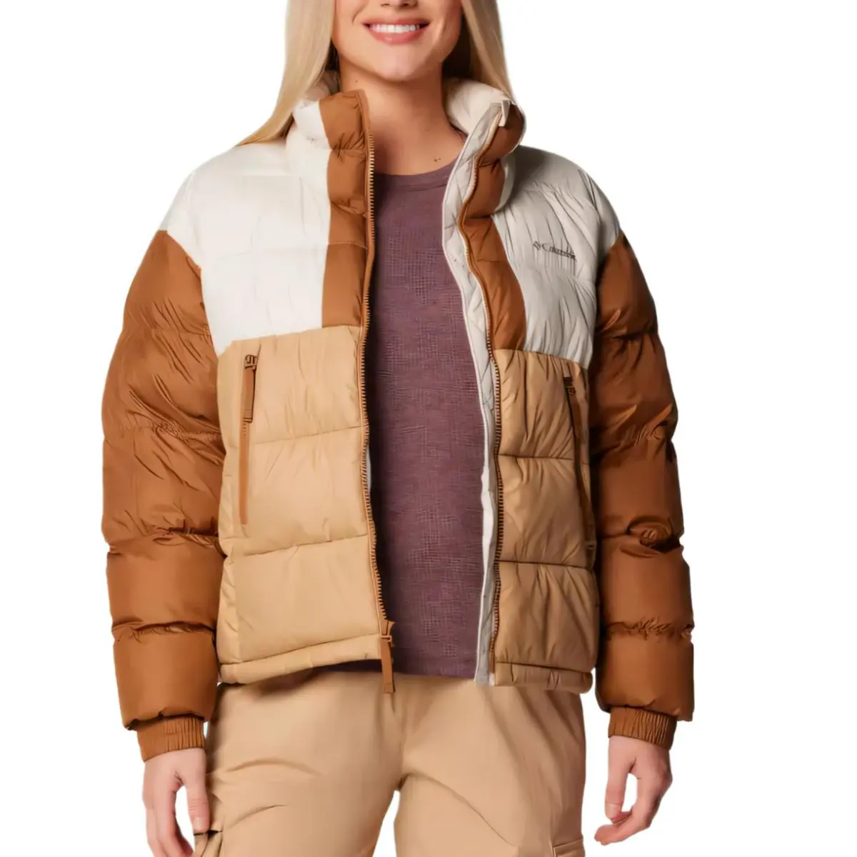 Columbia Pike Lake 2Omni Heat Jackets & Coats Women's Camel