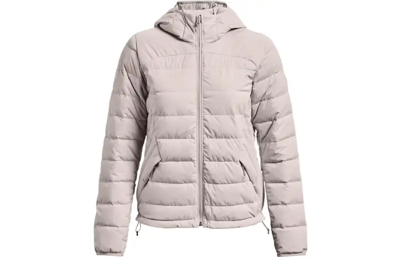Under Armour Down Jackets Women's Ghost Gray Hooded Moderate Down Jacket