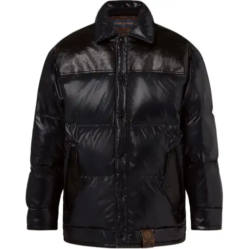 LOUIS VUITTON Leather Accent Puffer Jacket