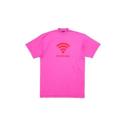 Balenciaga T Shirt, Regular Fit Women's Dark Pink