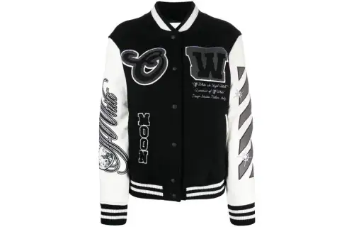 OFF WHITE Meteor Moon Long Sleeved Bomber Jacket