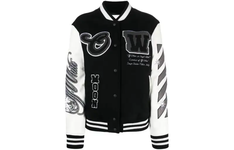 OFF WHITE Meteor Moon Long Sleeved Bomber Jacket