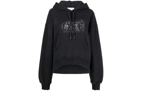 OFF WHITE Spray paint Logo Cotton Hoodie