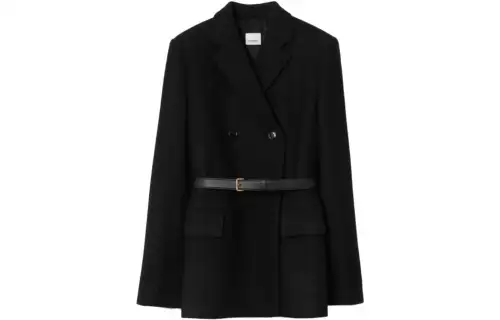 Burberry Jackets Women's Black Suit Collar Moderate Other