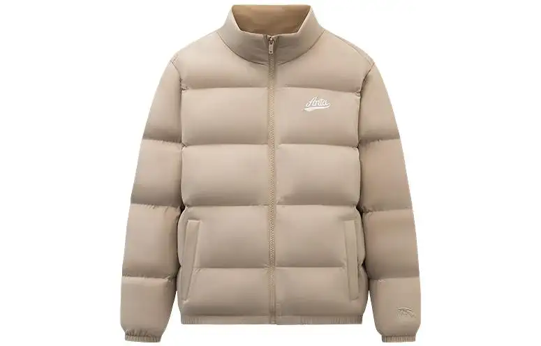 ANTA Down Jackets Women's Camel Milk Tea Stand Collar Moderate Down Jacket